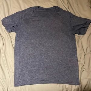 Lululemon metal vent tech in heathered blue